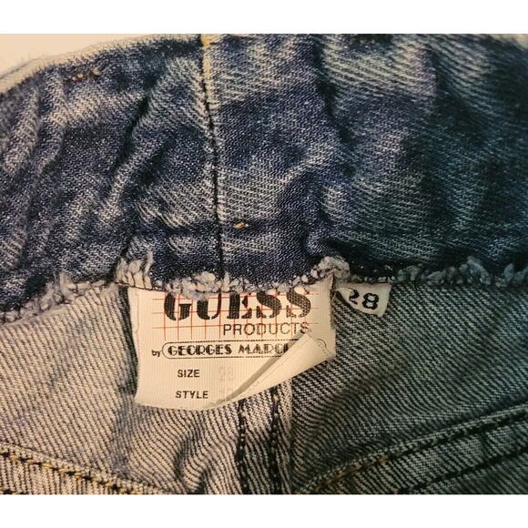 Vintage Guess Jeans Womens Size 28 Blue Medium Wash Ankle Zip No Back Tag - Picture 3 of 10